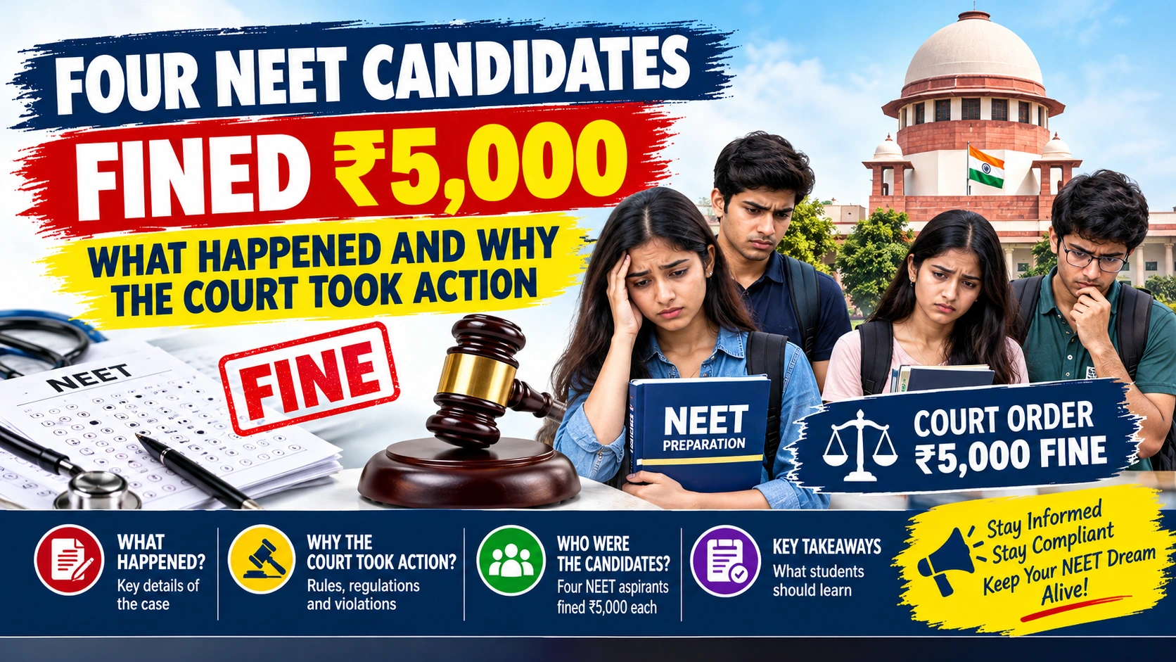 Four NEET Candidates Fined 5,000-What Happened and Why the Court Took Action